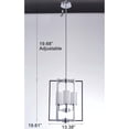 thumbnail image 4 of Pasargad Home Riva Metal & Glass Chandelier Lights, Chrome & White, 4 of 5