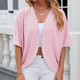 thumbnail image 2 of FAIWAD Women's Summer Open Front Cardigan 3/4 Sleeve Casual Lightweight Plus Size Outerwear Top, 2 of 4