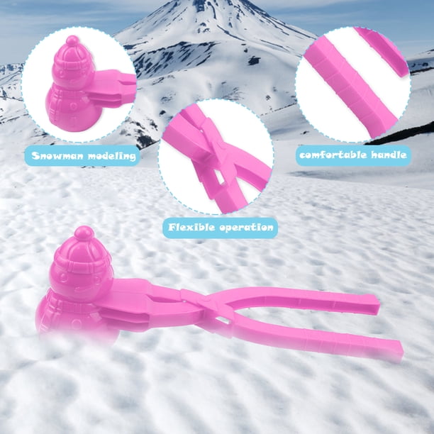 Herramienta para hacer bolas de nieve con forma de muñeco de nievepinzas para bolas de nieve con mango (rosa) Ndcxsfigh Nuevos Originales