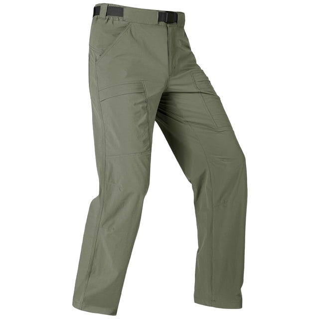 Pantalones FREE SOLDIER de secado rápido e impermeables para senderismo, color verde