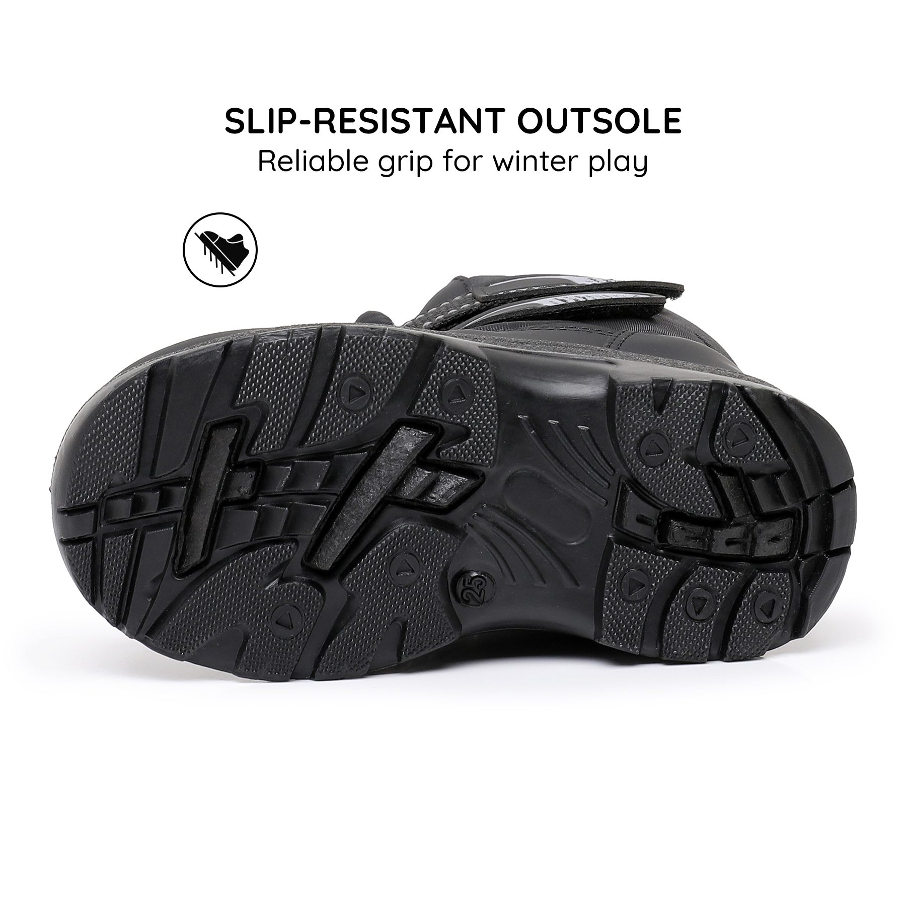 Apakowa Kids' Snow Boots with Water-Resistant Upper photo 4