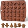 thumbnail image 1 of Christmas Silicone Mold - Gingerbread & More - 30-cavity, 1 of 5