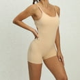 thumbnail image 6 of Timegard Womens Bodysuits with Built in Bras Scoop Neck Adjustable Strap Short Slim Yoga Rompers Fashion, 6 of 7