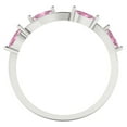 thumbnail image 5 of 0.4 ctw Wedding Band for Women - 14K White Gold Simulated Pink Diamond Stackable Eternity Ring, 5 of 6