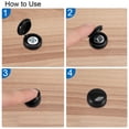 thumbnail image 4 of Uxcell 5.8mm Hole Plastic Hinged Screw Cover Caps Fold Snap Black 120 Count, 4 of 5