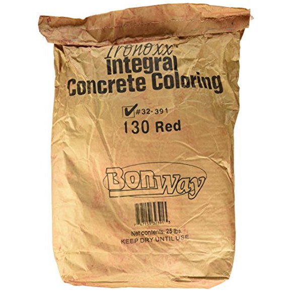 BonWay 32-391 Ironoxx Integral Concrete Pigment, 130 Red Ironoxx, 25-Pound Bag