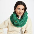 thumbnail image 2 of Aran Woollen Mills Ladies Adult Irish Wool Snood Scarf – Green, Winter Scarf, Fall Scarf, One size fits most, 2 of 3