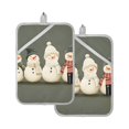 thumbnail image 7 of Yayeee Pot Holders Kitchen Heat Resistant with Pocket 7"x9.8" Cotton Oven Cooking Hot Pads, Gray Snowmen, 7 of 7