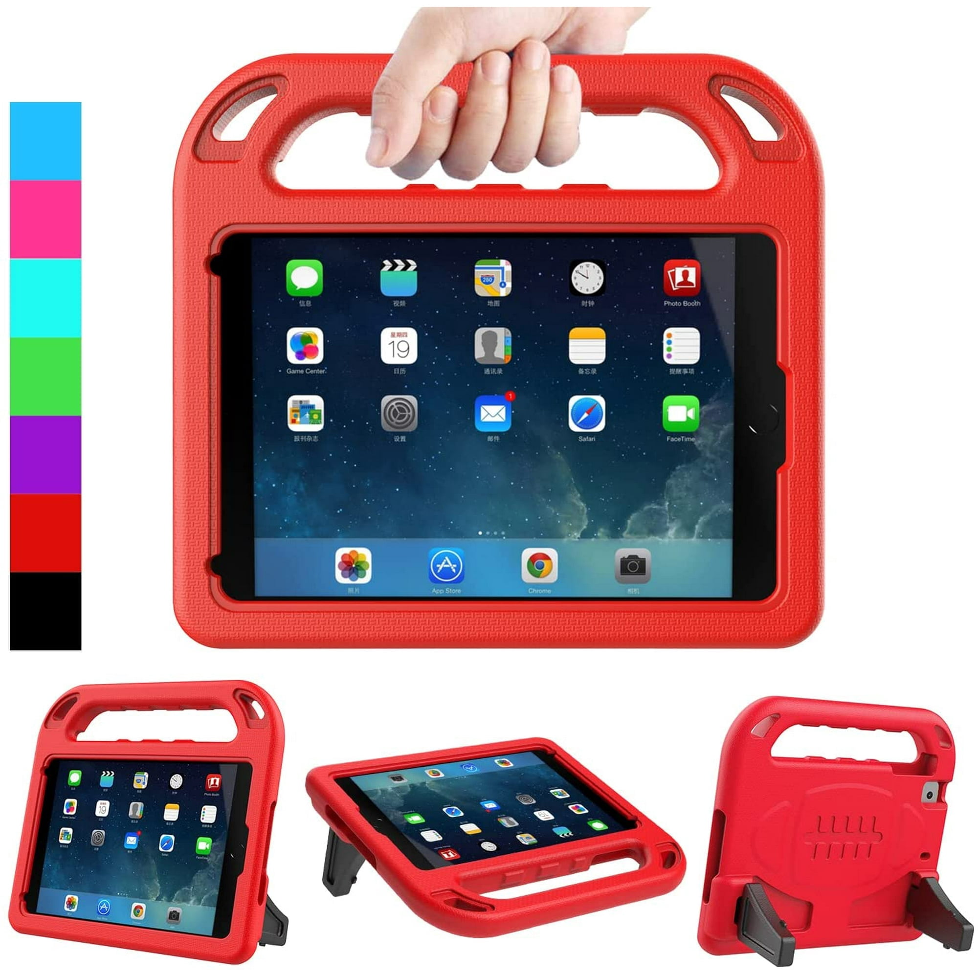 SUPNICE Kids Case for iPad Mini 1/2/3/4/5 7.9-inch, Light Weight Shockproof Handle Kickstand Cover for iPad Mini 5th/4th/3rd/2nd/1st Generation, Red