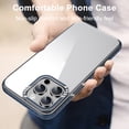 thumbnail image 4 of Lohuatrd Phone Case Transparent Clashing Colour Frosted Texture 3D Button Acupressure All-Inclusive Protective Case for iPhone15/Plus/Pro/Pro Max, 4 of 8