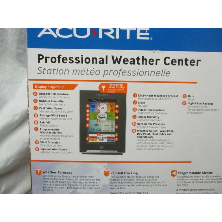 Acu Rite Professional Weather Center With Easy Mount 5 in 1 Wireless Sensor