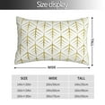thumbnail image 2 of Yiaed White And Gold Geometry Print Brushed Microfiber Envelope Pillowcases, Standard,Envelope Closure Pillow Cases(No pillow core)-16"x24", 2 of 6