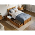 thumbnail image 3 of AFI Orlando Twin XL Wood Platform Bed with Footboard and Storage Drawers, Light Toffee, 3 of 15