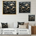 thumbnail image 4 of Designart "Black Collage Of Sea Fish" Animal Fish Floater Framed Wall Decor, 4 of 5