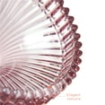 thumbnail image 4 of Beautiful Contemporary Rose Ribbed Glass Lidded Decorative Jar by Drew Barrymore, 4.09" L x 6.69" H, 4 of 6