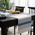 thumbnail image 4 of Grey Blue Vertical Stripes Cotton Linen Table Runner 16 x 72 inch Modern Minimalist Abstract Non-slip Rectangular Dining Table Decor for Wedding Party Holiday Dinner, 4 of 8