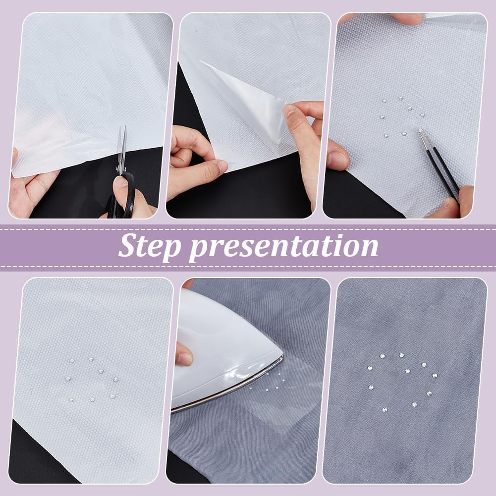 32.8Ft x 14.2Inches Hotfix Tape White Heat Transfer PET Papers Rhinestones Transfer Film Paper Rolls