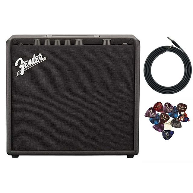 Amplificador combinado para guitarra Fender Mustang LT25 25W con accesorios