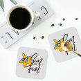 thumbnail image 5 of Disketp Sun And Fun Funny Coasters,6 Pcs Leather Coasters With Holder, Perfect Housewarming Hostess Gifts,Protect Furniture From Water Marks Scratch And Damage, 5 of 9