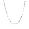 thumbnail image 2 of 14K White Gold Delicate Paperclip Chain (2.1mm) Size 18 inches, 2 of 4