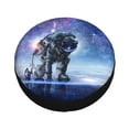 thumbnail image 2 of Kdxio Spare Tire Cover for RV Trailer, Waterproof Wheel Cover,Camper Spare Tire Cover Fit for Rv SUV Truck Travel Trailer 14 inch-Astronauts Start Running, 2 of 8