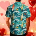 thumbnail image 6 of PNTUTB Men's Hawaiian Resort Style Fashion Print Short Sleeve Collared Button Down Casual Loose Comfort Blouse, 6 of 6