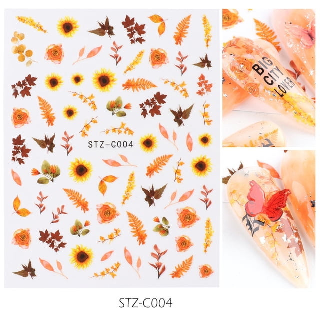Xihbxyly Ofertas por tiempo limitado hoy Pegatinas para uñas Simulación de flores secas Flores Calcomanías para uñas 3D