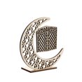thumbnail image 4 of ZAXARRA Eid Crafts Night Light, Battery Operated 3D Wooden Moon Shaped LED Light Home Table Decor, 4 of 6