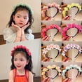 thumbnail image 6 of Fashion Gift Cloth  Girls Head Ornament Simulated Flower Hair Bands Floral Teethed Hair Hoop Silk Flower Hair Wear ORANGE, 6 of 8