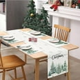 thumbnail image 5 of mubwai Winter Snowy Forest Placemats Set of 4, 12x18 Inch Merry Christmas Pine Trees Snowflakes Xmas Kitchen Dinning Table Mats Washable Place Mats for Indoor Outdoor Home Party Decor, 5 of 6