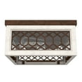 thumbnail image 2 of Hunter - Chevron 2-light Textured Rust, Medium Size Flush Mount Light, Dimmable, Casual Style, Square Shaped, for Bedrooms, Dining, Living Rooms - 19970, 2 of 6