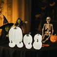 thumbnail image 4 of Artificial Pumpkins 7PCS White Fake Foam Pumpkins Assorted Sizes Fall Harvest Thanksgiving Halloween Seasonal Tabletop Shelf Desktop Home Decoration Display Set, 4 of 5