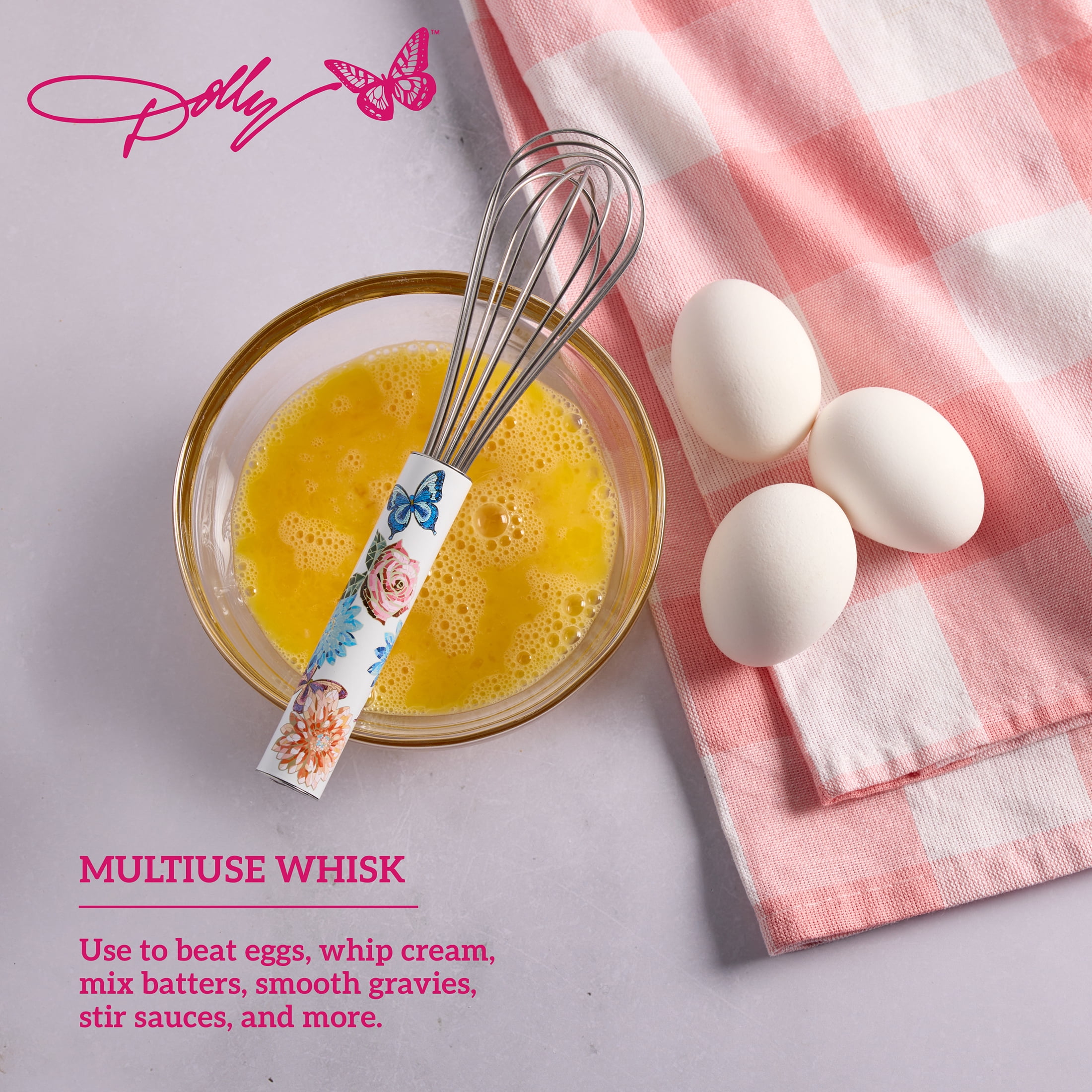 Dolly Parton Spatula and Whisk Set, Rose