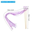 thumbnail image 2 of Uxcell Ribbon Fairy Wands Silk Stick Streamer with Bells 24 Pack(Light Purple, White), 2 of 6