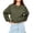 Army Green, variant on Womens Cropped Sweatshirts Casual Henley Neck Snap Button Long Sleeve 2026 Fall Fashion Loose Fit Winter Crop Tops Light Blue L