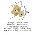 thumbnail image 7 of Amerock Accents 1-1/4 inch (32mm) Length Gold/Mother of Pearl Cabinet Knob - 2 Pack, 7 of 7