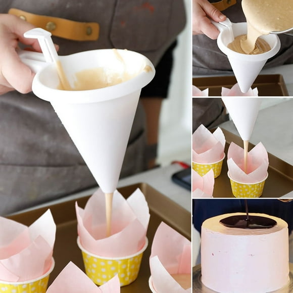 Cyrdddb Funnel for Cake Funnel Baking Kitchen Chocolate Decorating Adjustable Tools Cake Mould
