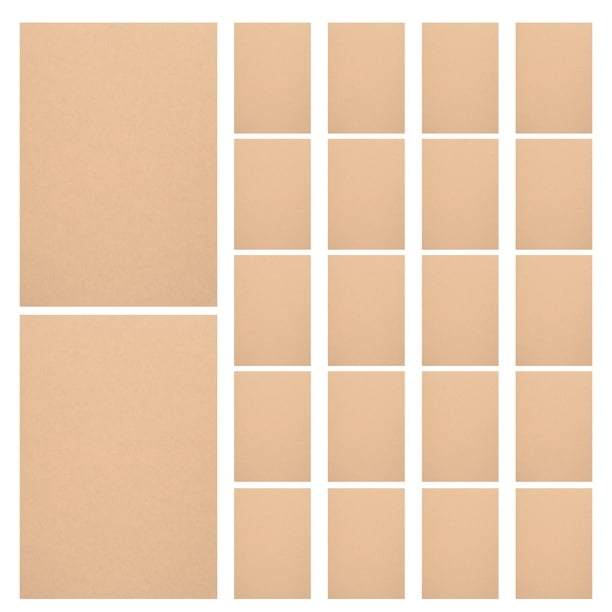 100 hojas de etiquetas imprimibles en blanco para impresoras, álbumes de recortes y proyectos de manualidades, hojas de papel Kraft marrón de tamaño A4 para etiquetas de direcciones y correo