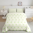 thumbnail image 2 of Manfei Cute Heart Print Queen Comforter Set,Cartoon Loves Pattern Bedding Sets,Yellow Green Bedding Comforter Set For Girls,Microfiber Bedroom Decor Reversible,3pcs, 2 of 8