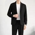 thumbnail image 4 of Trajes y blazers casuales para hombre, tendencias, trajes, caballero coreano, elegante conjunto de 2 piezas, ropa masculina, novedad, pantalones, jóvenes, 4 of 5