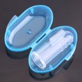 thumbnail image 2 of Cepillo de dientes de silicona para limpieza de dientes de bebé, útil y saludable, con caja (caja azul), 1 unidad, 2 of 3