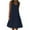 Navy, variant on Women's Plus Size Dress Summer Dresses Fashion Holiday Summer Solid Color Eyelet Sleeveless Dress