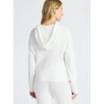 thumbnail image 3 of Free Assembly Women's Cozy Yarn Cable Knit Hoodie Sweater, Midweight, Size XS-XXL, 3 of 5