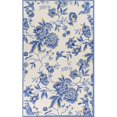 thumbnail image 1 of HomeRoots 352610 5 x 7 ft. 6 in. Polyester Ivory & Blue Area Rug, 1 of 1