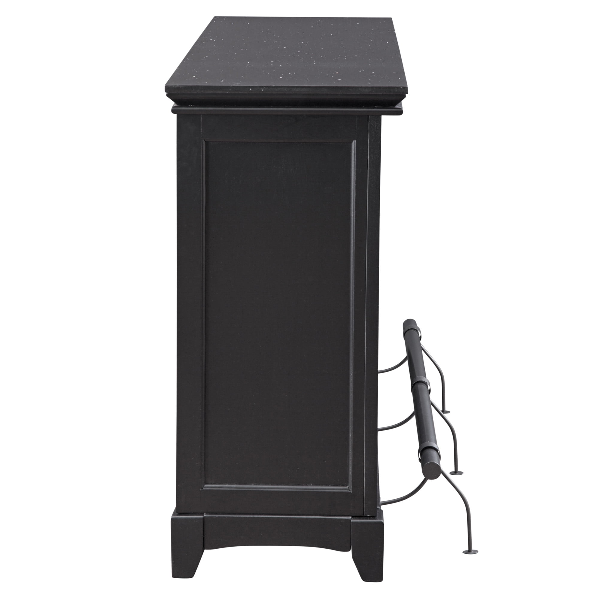 Steve Silver Garcia Modern Home Bar Cabinet Counter Height, Black