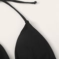 thumbnail image 5 of NIEWTR Bikini Top for Women Push Up Padded Support V Neck Spaghetti Strap Stretchy Comfort Swimsuit Top(Black,M), 5 of 8