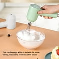 thumbnail image 3 of POINTERTECK Electric Hand Mixer Mini Cordless Handheld Mixer USB Rechargeable Handheld Egg Beater 3-Speed Adjustable Portable Electric Whisk for Egg Beater  Baking & Cooking (White) - by, 3 of 11