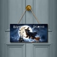 thumbnail image 2 of Happy Halloween Newfoundland Witch Pumpkins Bats Landscape Wood Sign Newfie Dog Lover Gifts Hanging Wall Home Decor - 13012, 2 of 5