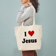 thumbnail image 3 of CafePress - I Love Jesus Tote Bag - Unisex Canvas Tote Bag, Beige, 1-Piece, 3 of 7