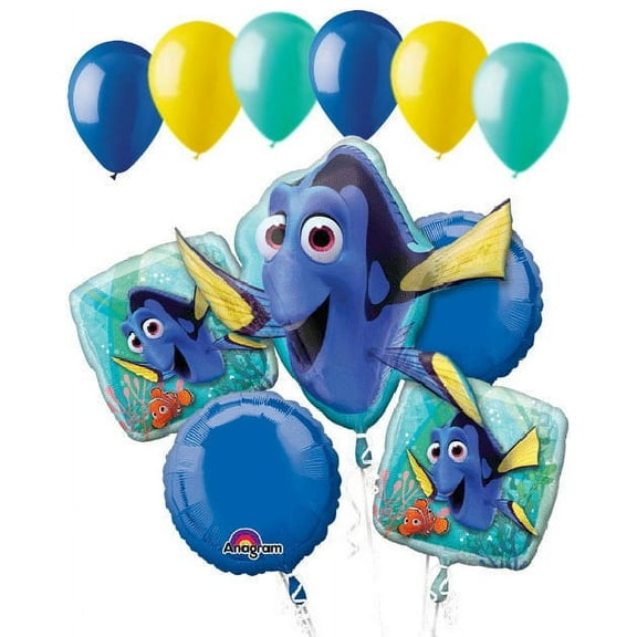 11 pc Finding Dory Balloon Bouquet Party Decoration Pixar Disney Nemo Birthday